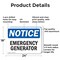Signmission Emergency Generator, 24 in W x Rectangle, Aluminum OS-2PACK-NS-A-1824-L-11855 - alternate 6